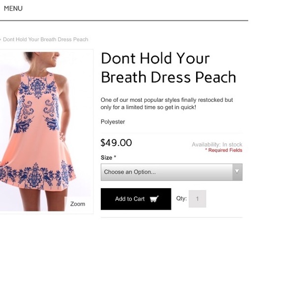 SOLD ON MERC Peach and Navy Sleeveless Shift Dress - Picture 4 of 4