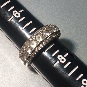 Vintage Sterling Silver CZ Ring Elegant