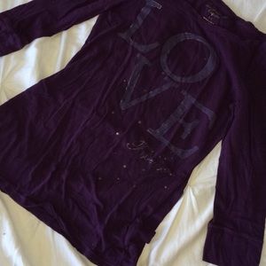 3/4 sleeve purple shirt!