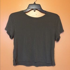 American Eagle army green crop top