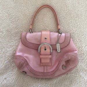 Mini pink Coach purse