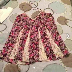 floral and lace tank