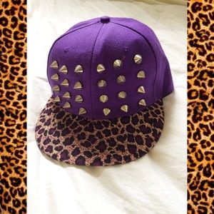 Studded Leopard SnapBack