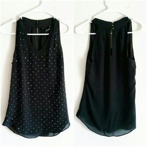 WHBM (NWOT) Black Rhinestone Tank Top