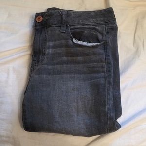 Gray AEO skinny jeggings