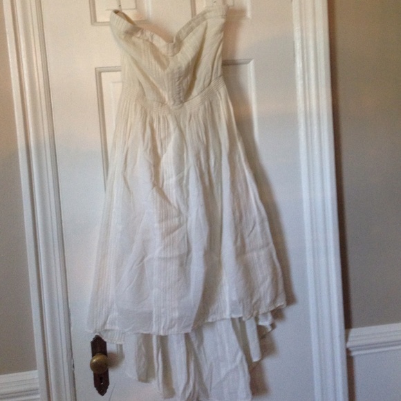 Hi-lo white summer dress