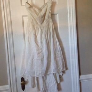 Hi-lo white summer dress