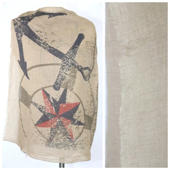 ‼️ LAST ONE Changes In Latitude Anchor Scarf B199 - Picture 3 of 4