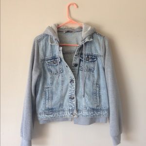 Hooded Sweatshirt Jean Jacket!