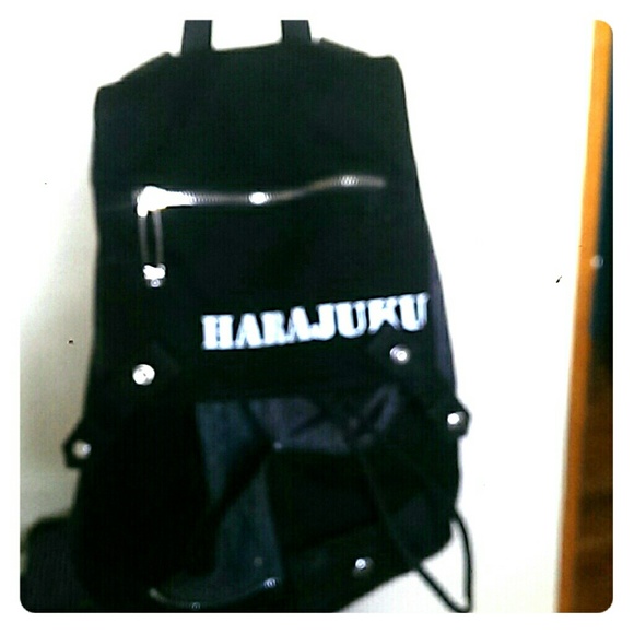 Drawstring button Harajuku purse