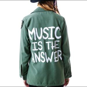 One of a kind jac vanek vintage army jacket