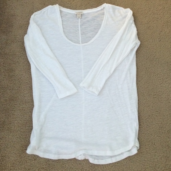 Jcrew white boyfriend top