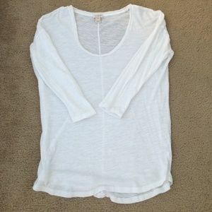 Jcrew white boyfriend top