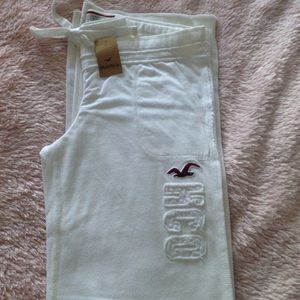 White Hollister sweatpants NWT