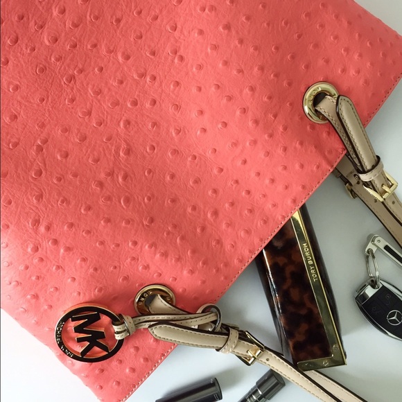 Michael Kors Embossed Ostrich Tote