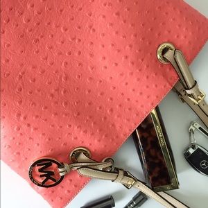Michael Kors Embossed Ostrich Tote