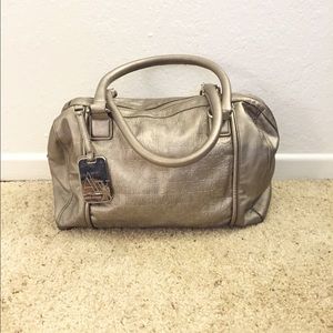 Armani Exchange silver tote bag