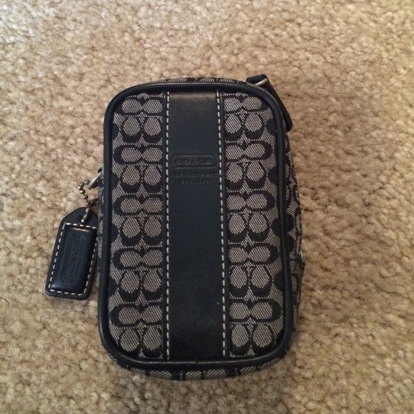 Black and Grey Coach camera case