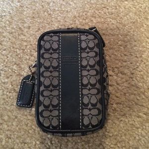 Black and Grey Coach camera case