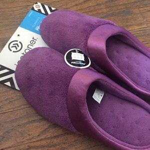 Purple Isotoner Slippers with pillow step. NWT