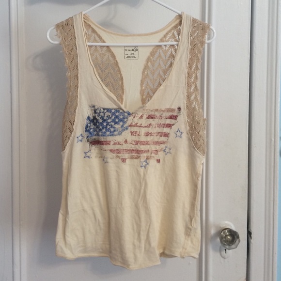 We the Free American Flag Top