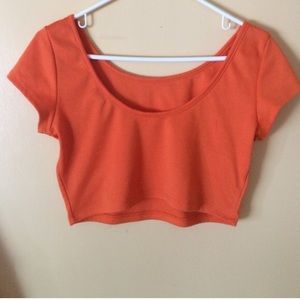 Orange crop top