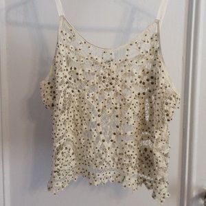 Free People Beaded and Studded Crop Cami