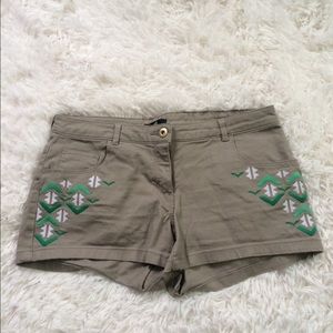 Cute brown tribal shorts from H&M!