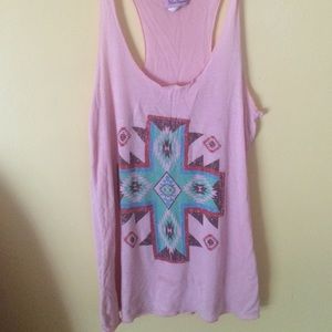 Pink Aztec Racerback Tank