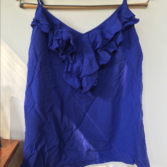 Mossimo M Blue Ruffle Top - Picture 2 of 2
