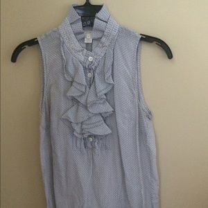 J.crew gray pattern blouse