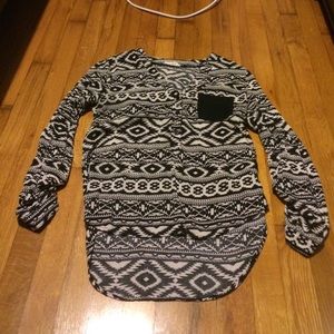 Long sleeve button up aztec print! Small!