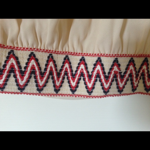 Sheer Boho Cream Crop Top - Picture 5 of 5