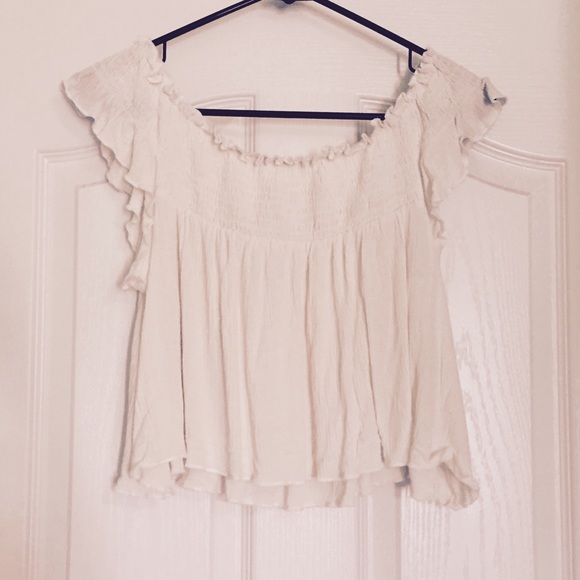 LA Hearts white short sleeve peasant blouse - Picture 1 of 3