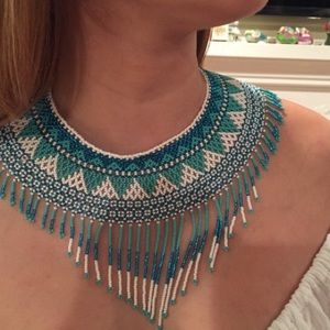 HANDMADE METICULOUSLY ASSEMBLED BEADED NECKLACE