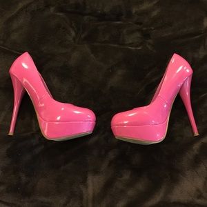 Pink platform Barbie heels