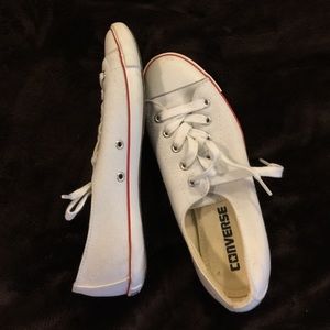 White converse flats