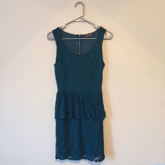 Lace peplum dress