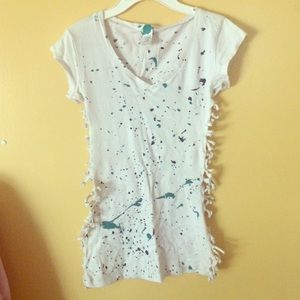 SOLD IN BUNDLE Paint Splatter White T-Shirt