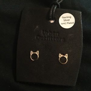 18k Gold Plated Stud Earrings (cat)