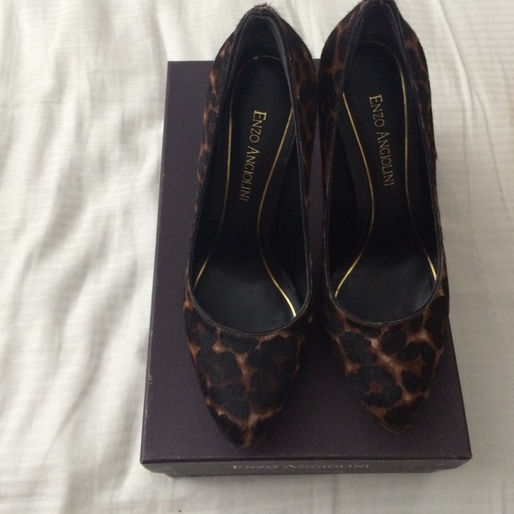 Fall Leopard print Enzo pumps - Picture 1 of 4