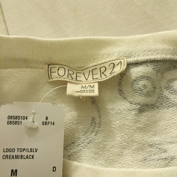 NWT black and white owl cropped sweatshirt - Picture 2 of 4