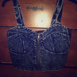 Denim crop top