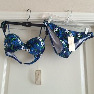 NEW Shoshanna floral print strapless bikini