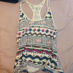 Forever 21 Racerback tank top. tribal print