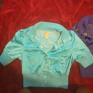 Short sleeve cropped jacket