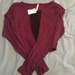 Plum & Black Crop Top