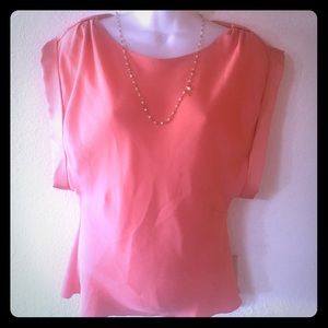 Erin Fetherston silky peach blouse