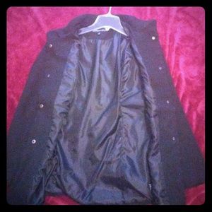 Black button down coat