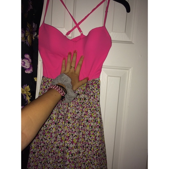 Vs pink flower dress